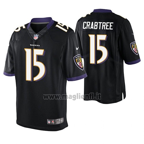 Maglia NFL Game Baltimore Ravens Michael Crabtree Nero